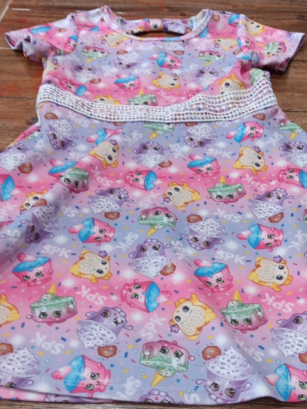 Shopkins Pink Purple Multicolor Kids Dress
